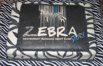Торт корпоративный открытие клуба ZEBRA